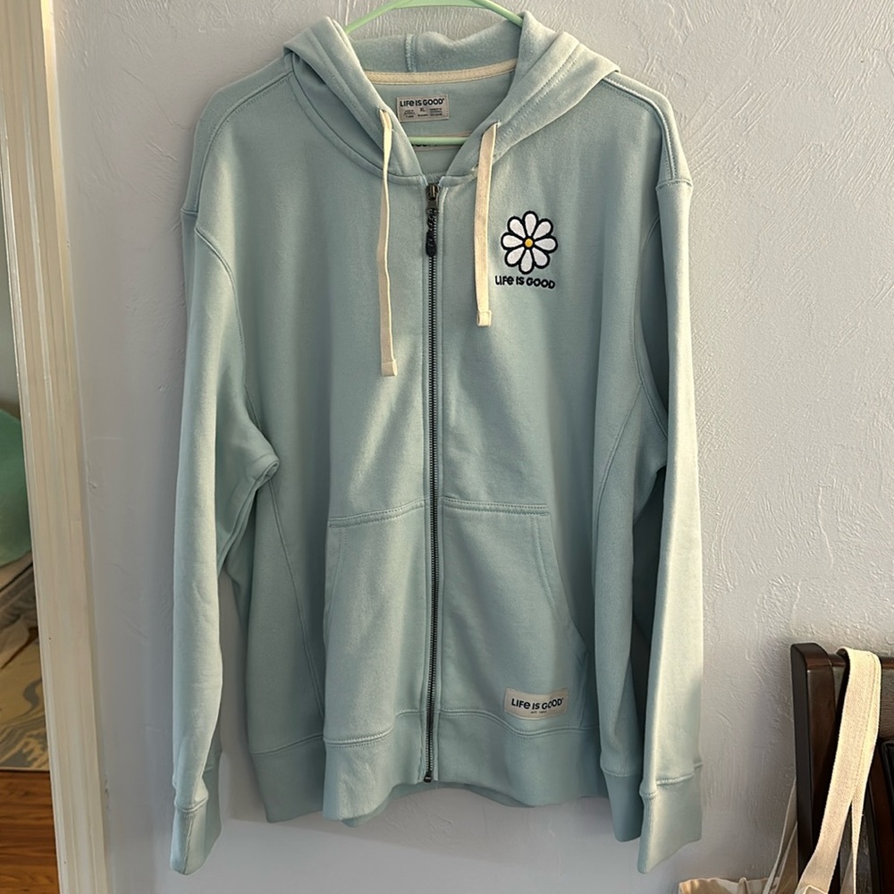 NWT LIFE IS GOOD ZIP UP, XL